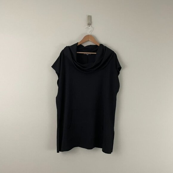 Bryn Walker Black Modal Cowl Neck Oversized Tunic Top Size Small - Picture 1 of 7